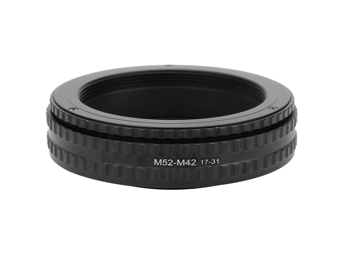 Adaptador Helicoidal Ajustável De Foco Para Câmera Newyi M52‑m42 Tubo De Extensão Macro 17‑31mm