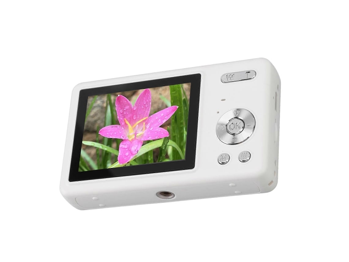 Câmara Digital Compacta 12mp 1080p Com Ecrã Tft De 2,4 Polegadas E Zoom 16x, Branca
