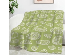 Manta de Frutas Limão 100x130 Cm Multifuncional Macia Flanela Aconchegante para Cama Escritório Cochilo Conjun