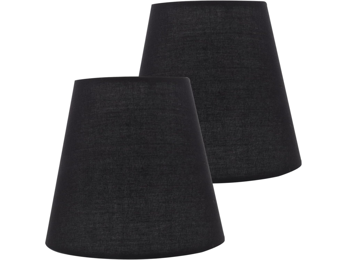 Conjunto De 2 Peças De Capas De Tecido Para Abajures Suspensos, Com Bases Pequenas E Tampas Para Castiçais.