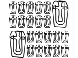 50 clipes de metal preto com desenho de cruz vintage para Halloween, Portáteis y Seguras para Notações No Escritório Em