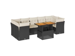 Garden Sofa Set, Garden Sofa Sets Vidaxl Preto Rattan / Vime (n/a)