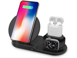 Carregador Sem Dock Station Qi para Apple, Samsung RADIODDITY Seda Preto