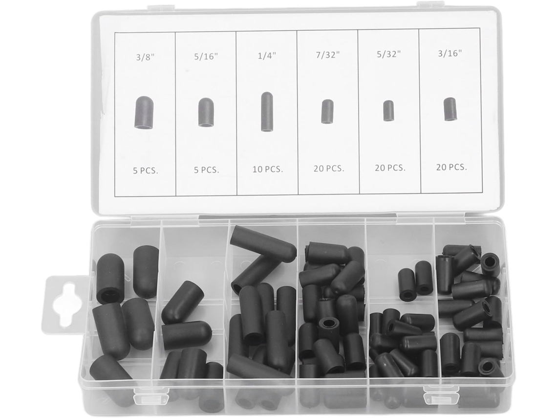 Kit Com 80 Peças De Tampões Vácuo, Tampas De Borracha Resistentes A Altas Temperaturas E Vazamentos, De 5 32a 3 8, Com