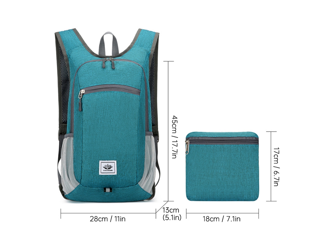 Mochila Leve Plegável Impermeável para Viagem e Trekking