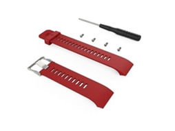 Pulseira De Relógio Lurelia Para Garmin Forerunner 30 / 35 Em Silicone Vermelha