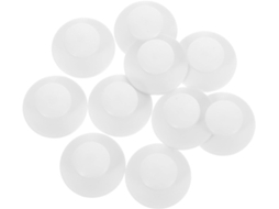 Conjunto De 10 Puxadores Redondos Autoadesivos Para Armários, Em Plástico Branco
