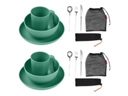 Conjunto de Utensílios de Camping para 2 Portátil