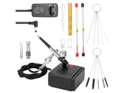 Conjunto Profissional de Airbrush com Compressor para Modelagem e Pintura Artística