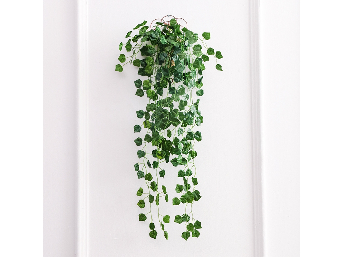 2x 90 Cm Simulação Rabanete Verde Folha Falsa Flor Pendurada Guirlanda De Folhas Planta Festa SUNNY SPACES