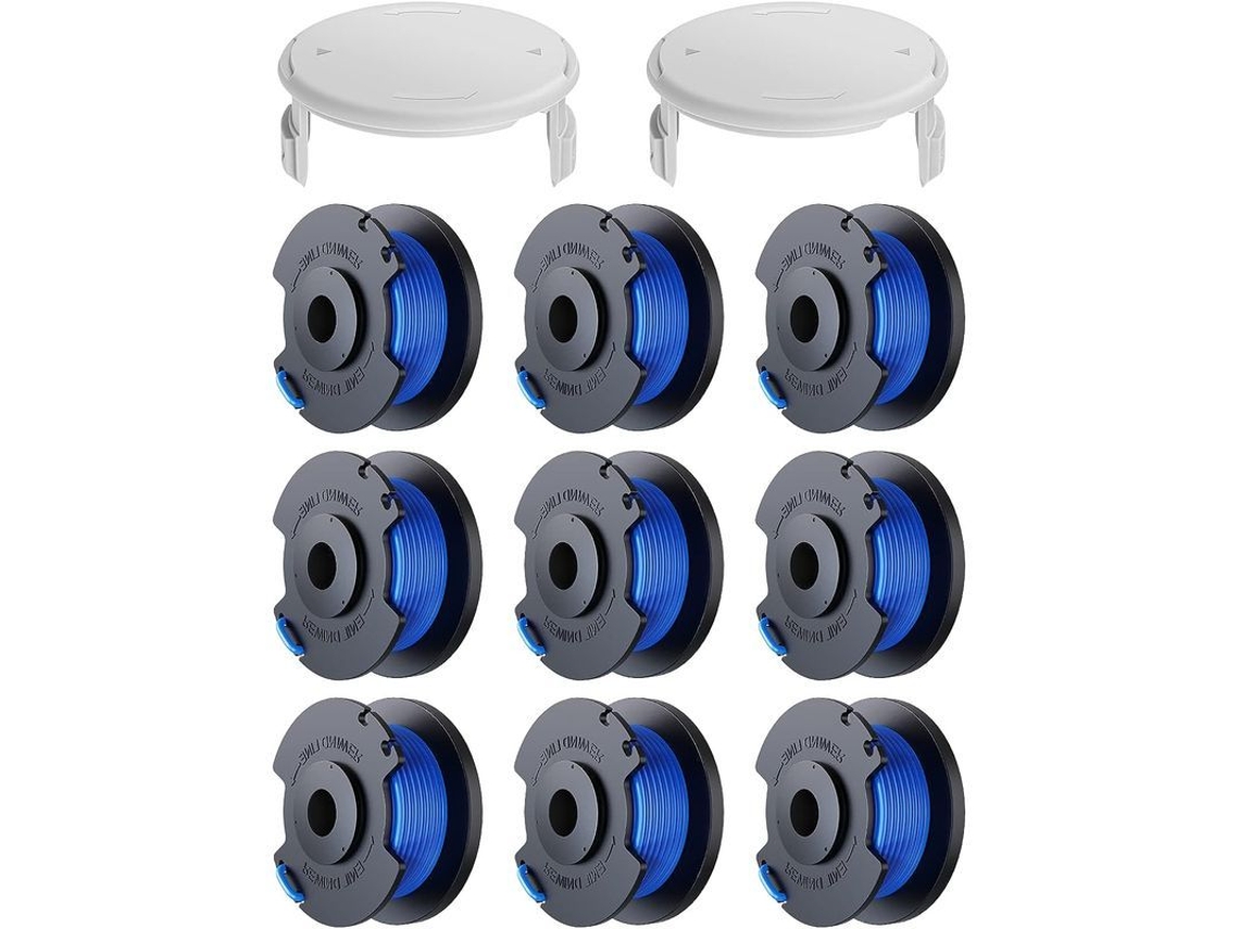 11 Bobinas De Linha De Cortador Para Ryobi One+ Ac14rl3a 18v 24v 40v Com Capas