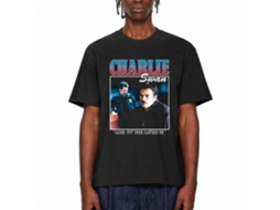 Rockinstone Twilight Movie Charlie 90's Design Black Adult T-shirt Size:l
