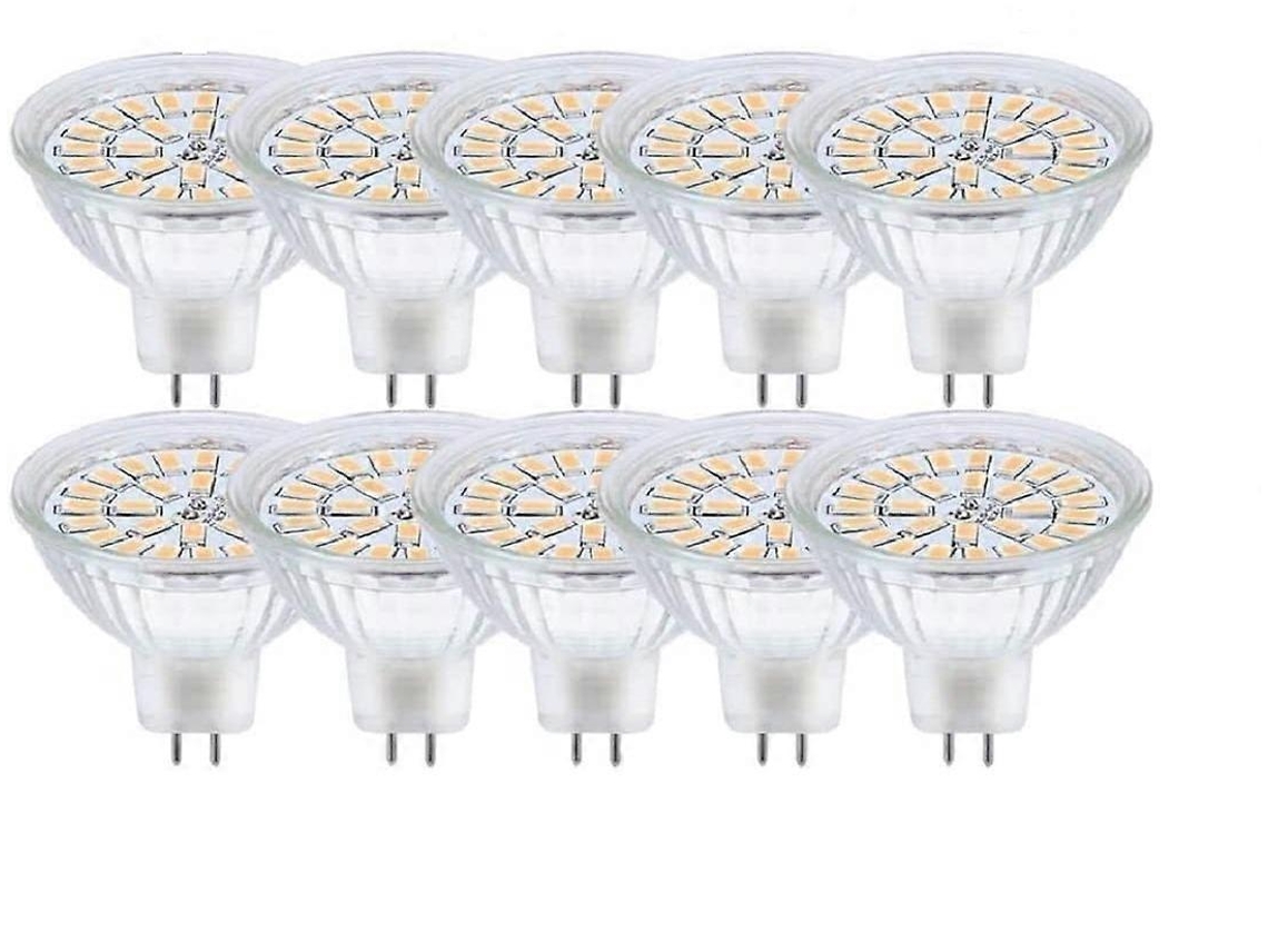 Omni bombilla Led Gu5.3 Mr16 12v 3w Equivalente a 30w Luz Blanca Cálida 3000k no Regulable Paquete de 10 Clase Energética F