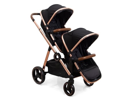 Carrinho De Passeio Para Gémeos Conversível Duo Stroller Luiz Rose Gold Baninni