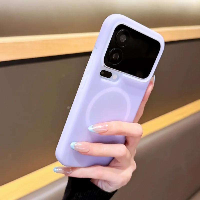 Capa Protetora Magnética De Silicone Líquido (roxa) Para Xiaomi K80ultra, Capa Fosca Macia.