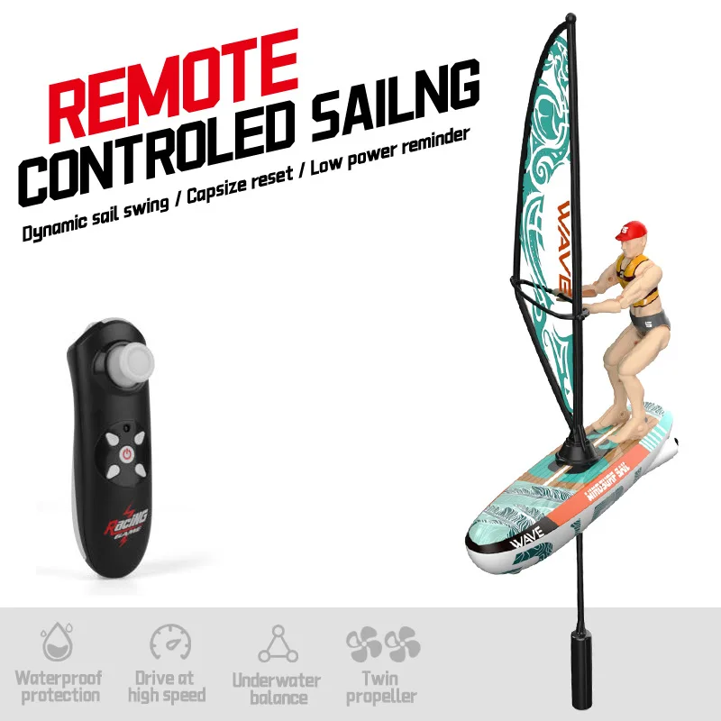 Barco de Controle Remoto, Brinquedo Aquático, Adequado para Banheiras e Piscinas, Modelo Realista. MDUG (dourado)