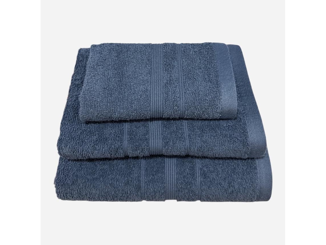 Pack de 3 Toalhas de Banho ONIRICA Ibiza (450gr - Azul Royal)