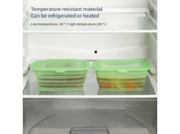 Mais Vendidos Novos Recipientes Dobráveis ​​de Silicone Para Alimentos, Lancheira Bento Com Tampa. Olysi Shop