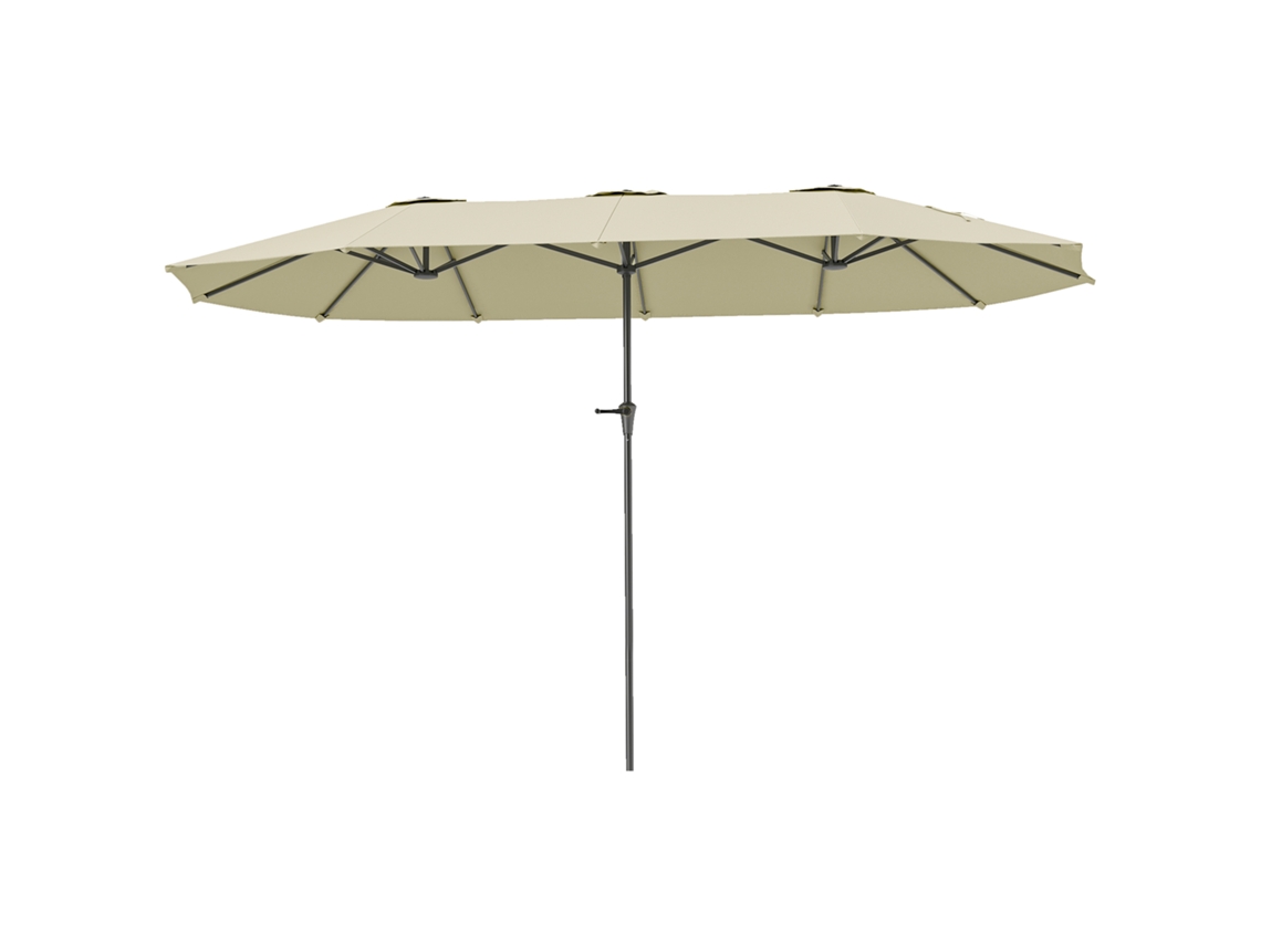 Guarda sol Retangular 4x2,2x2,3m, Duplo, com Manivela Creme