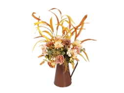 Laxiscreed Vaso De Ferro Willow Com Flores E Folhas Para Decoração Outonal