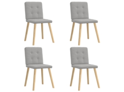 Dining Chair, Dining Chairs Vidaxl Cinzeto Tecido (n/a)