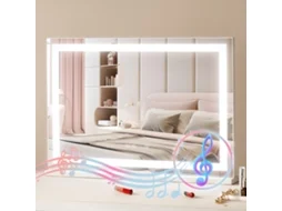 Espelho De Maquilhagem Iluminado Vevor Com 3 Cores E Bluetooth 800 X 120 X 572 Mm