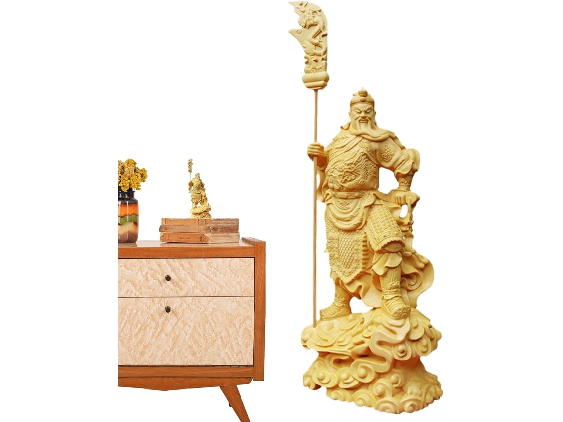 Estátua De Guan Yu, Estátua Chinesa De Guan Yu | Escultura De Madeira Para Feng Shui Estátua Decor Gokoco