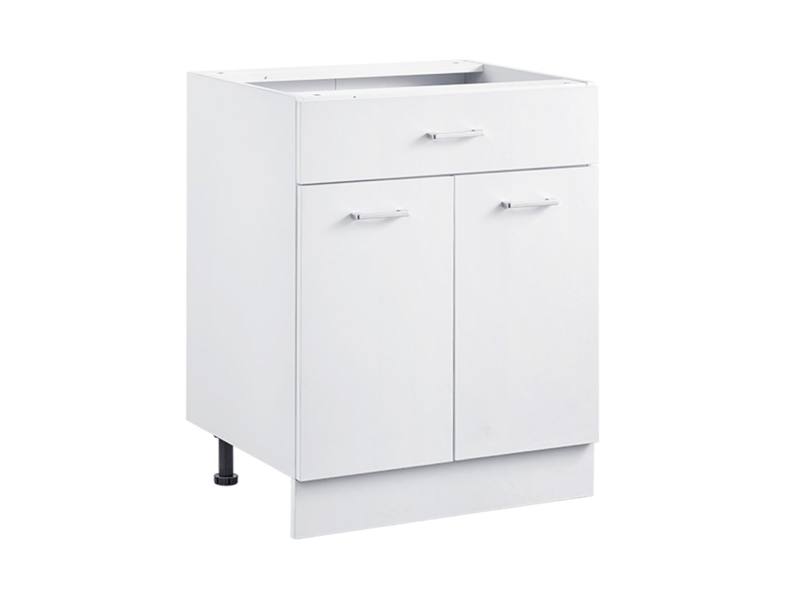 Móvel Inferior Branco Com Gaveta E Portas 600x477x816mm Madeira E1 Soft-close Tekmaquinas