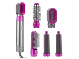 Ferramenta de Modelagem de Cabelo 5 em 1: Modelador de Cachos, Chapinha e Escova Secadora. TAISHENGDA