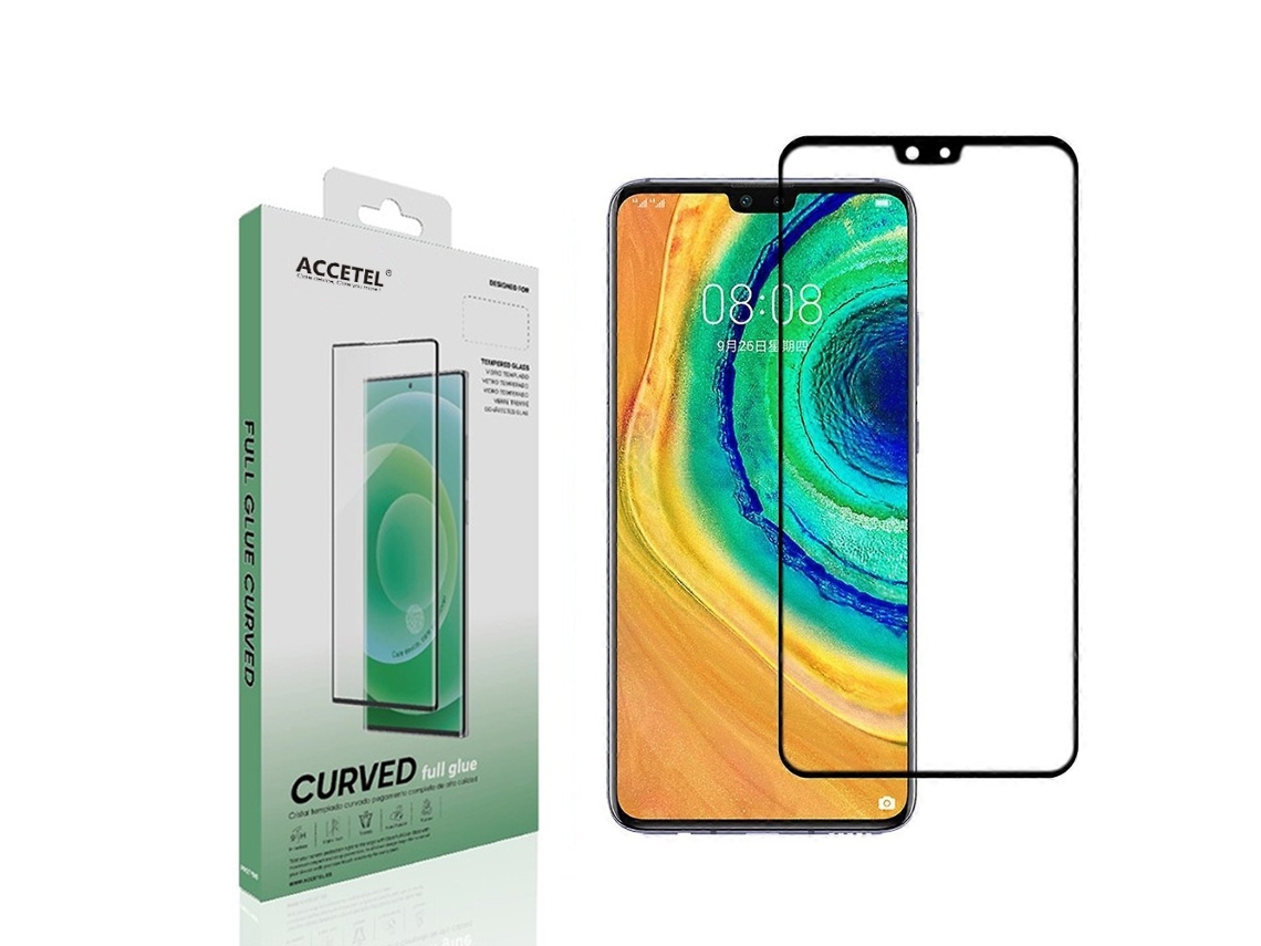 Película De Vidro Curvo Full Glue - Huawei Mate 30 Pro Preto