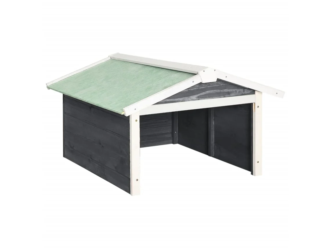 Abrigo de Madeira VIDAXL Para Cortador de Relva Cinzento (72x87x50 cm)
