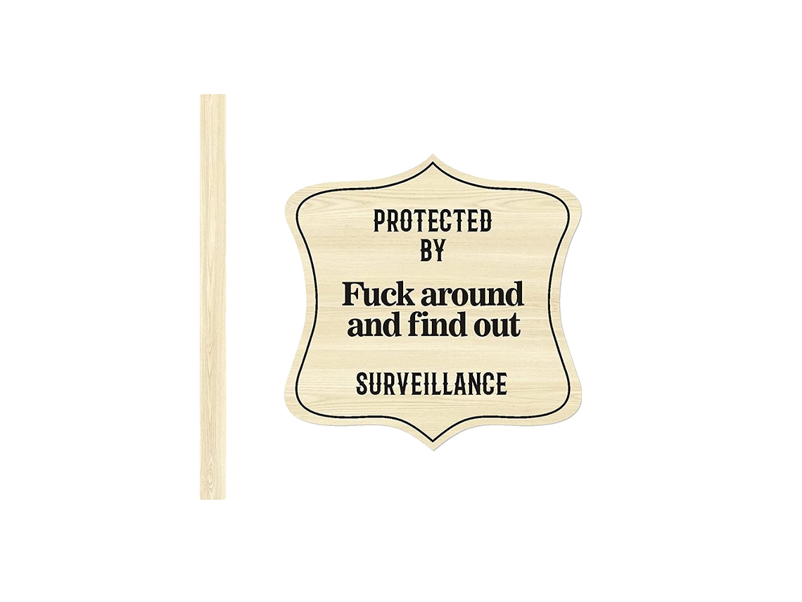 Placa De Segurança Com Vigilância Externa Protegida