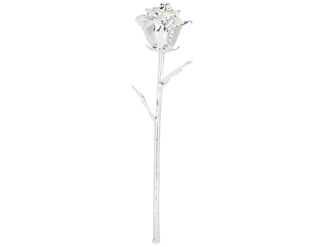 Laxiscreed Rosa Artificial Longa Com Folhas Para Decoração E Presente, Acabamento 24k