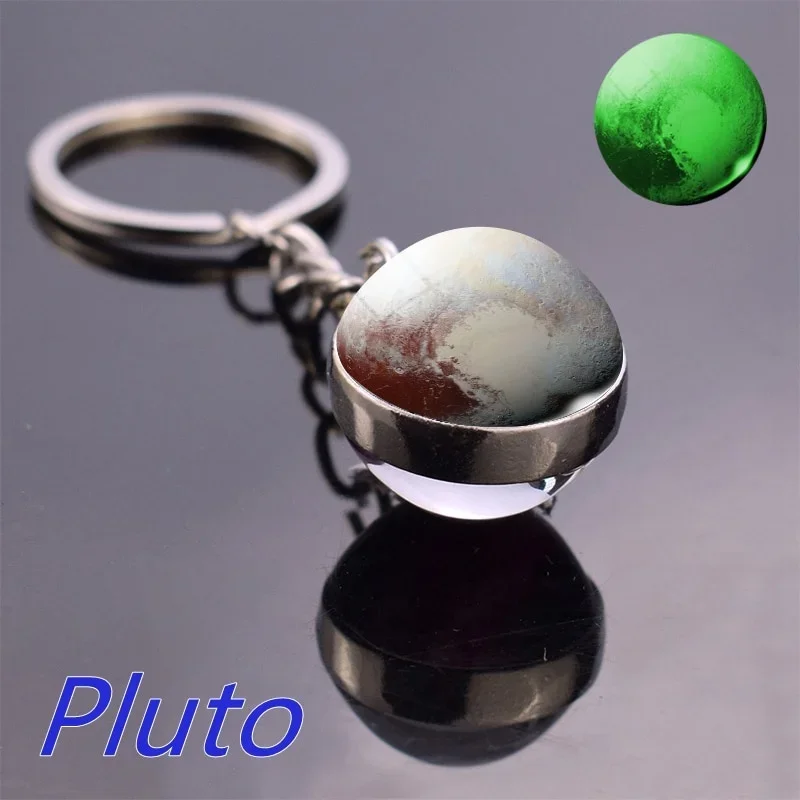 Chaveiro com Modelo do Planeta Plutão do Sistema Solar, Que Brilha no Escuro. MDUG