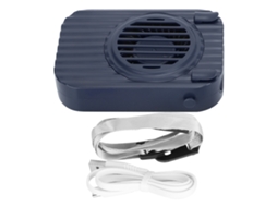 Ventilador Portátil Usb de Pescoço 3 Velocidades Azul