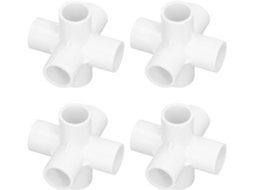 Conjunto De 10 Conexões Tubo Pvc Com 6 Vias, Conector Plástico,