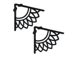 Suporte Para Prateleira, Ferro Fundido, Conjunto De 2