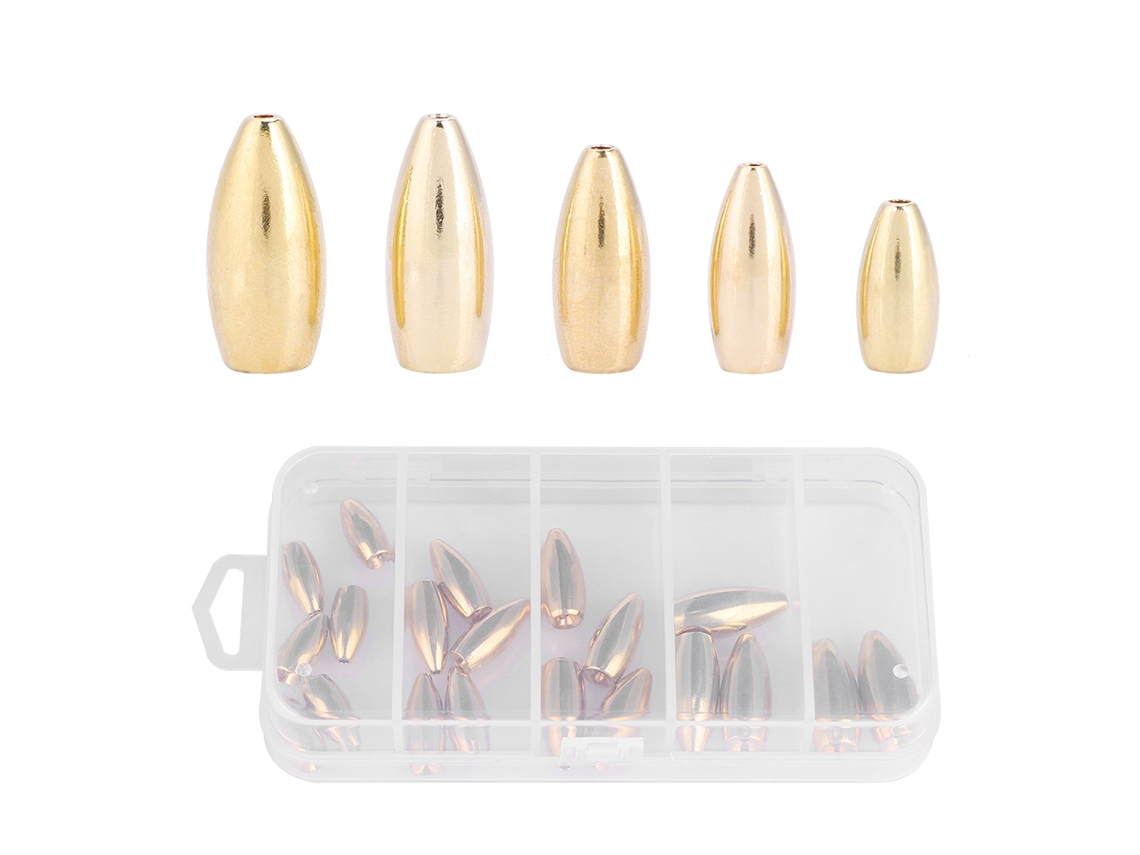 Kit de Pesca com Chumbos de Cobre e Latão Duráveis