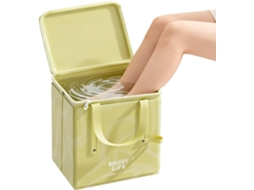 Bacia Portátil, Dobrável E Impermeável Para Banheiro De Pés Com Alças.