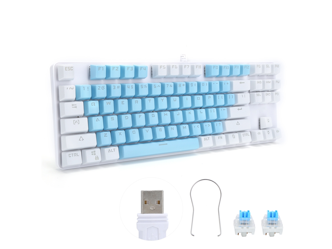 Aetheria teclado Mecânico 87 Teclas Luz Mista K100 Usb com Fio para Desktop e Notebook