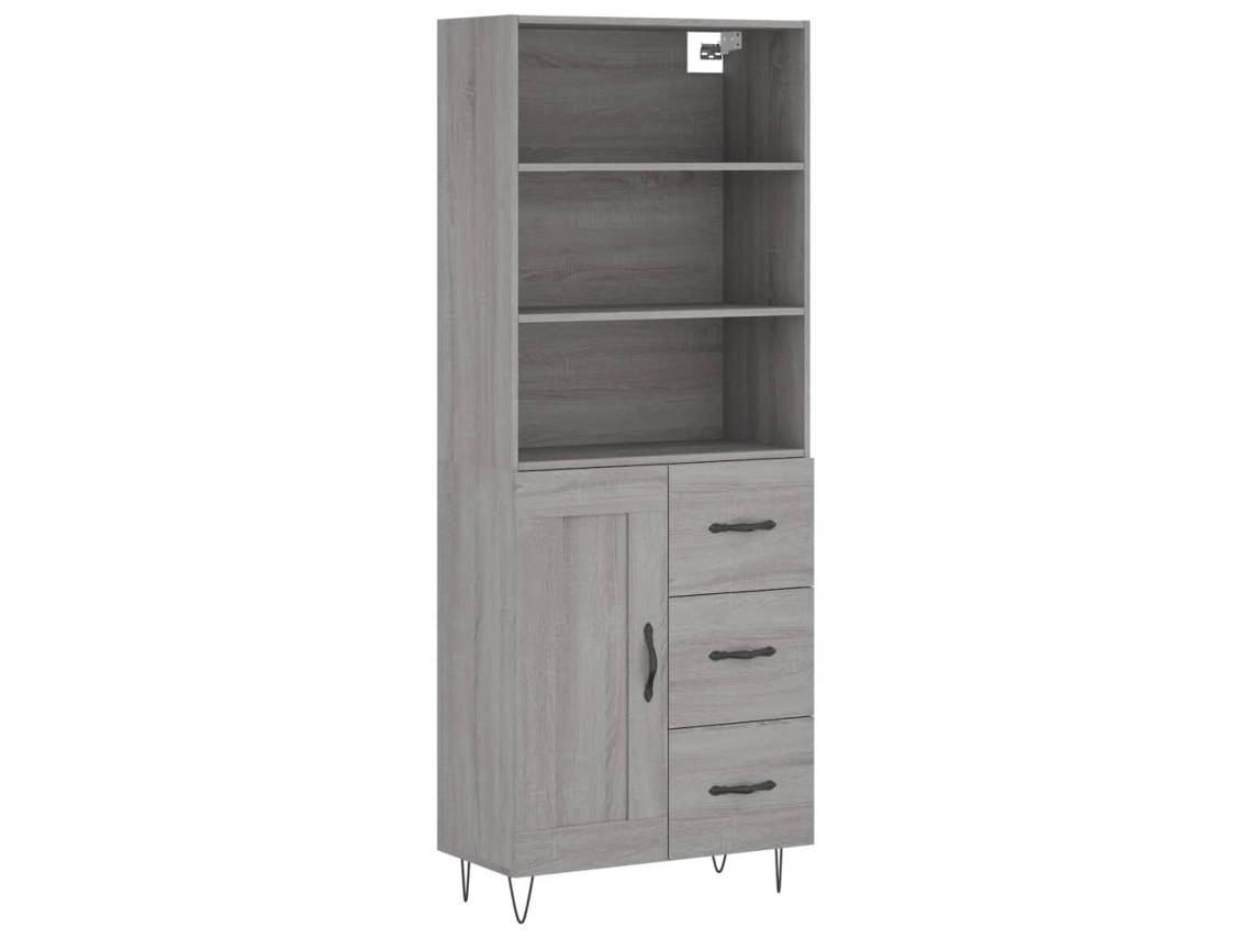 Highboard, Highboards Vidaxl Cinzeto Madeira Processada (n/a)