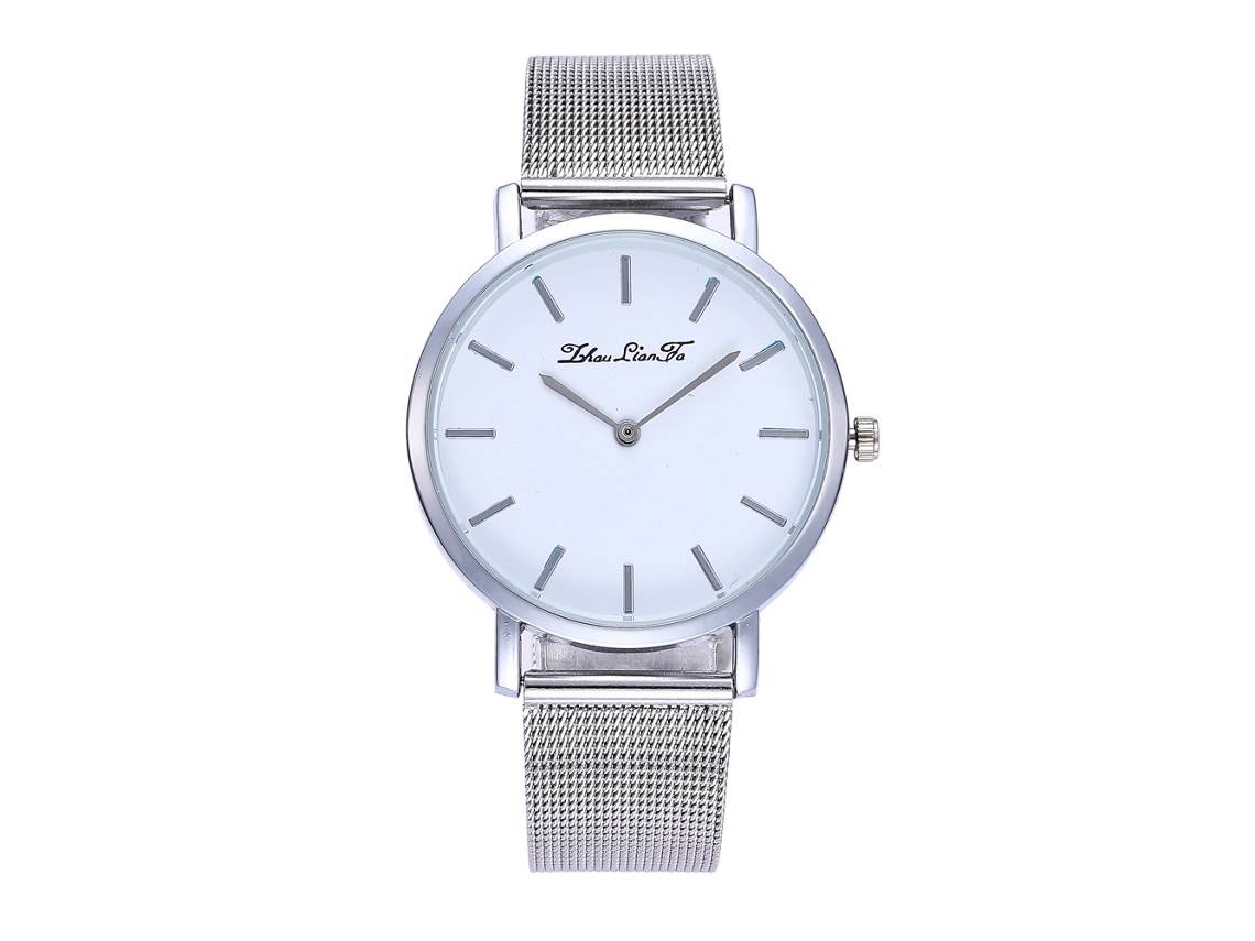Relógio masculino de moda, relógio analógico de quartzo à prova d'água com pulseira de malha de aço (ouro rosa)