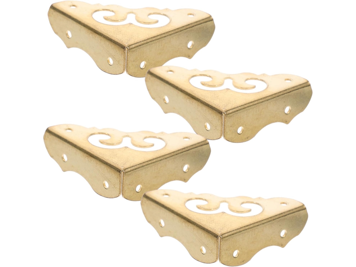 Protetores De Canto Cobre Ciieeo Para Móveis E Baús, Estilo Vintage, 4 Peças, Fácil Instalação, Proteção Reforçada Para