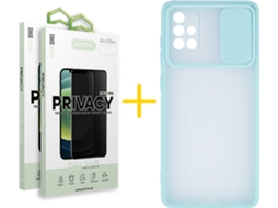 Capa + 2 Películas para Samsung Galaxy A71 ACCETEL Verde Água