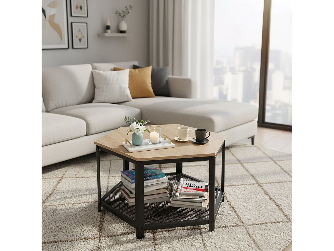 Mesa TECTAKE de Centro Norwich 86,5x75x46,5cm