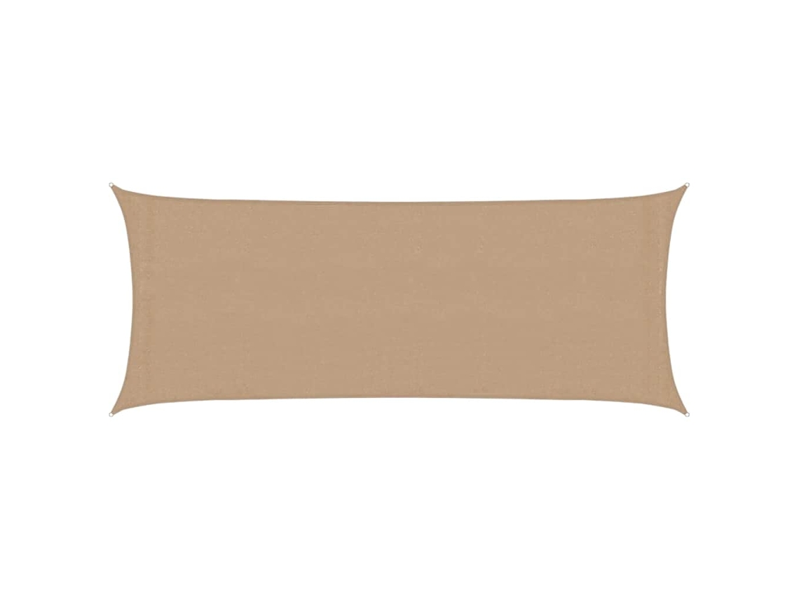 Conjunto 1 Para-sol Estilo Vela Vidaxl Marrom-acinzentado Polietileno (200 X 500 Cm)