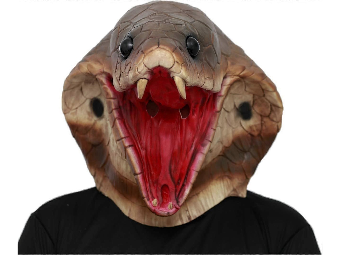 Máscara De Látex De Cobra Assustadora Para Festa De Halloween Fantasia De Cobra Olysi Shop
