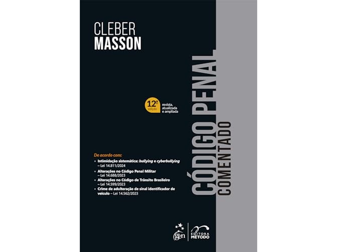 Livro Código Penal Comentado de Cleber Masson (Português)