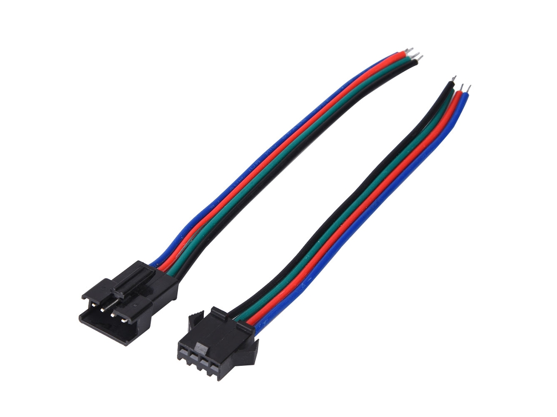 Laxiscreed Tira De Led Com Conector De 4 Pinos Para Ligação Fácil E Cobre Estanhado