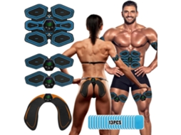 Lurelia Estimulador Abdominal Muscular Ems, Estimulador Muscular Treinador Abdominal Ems, 6 Modos E 19 Intensidades, Recarregável Por Usb